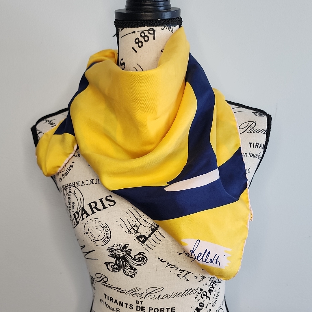 Bellolti Bold Yellow And Blue Nautical Scarf
